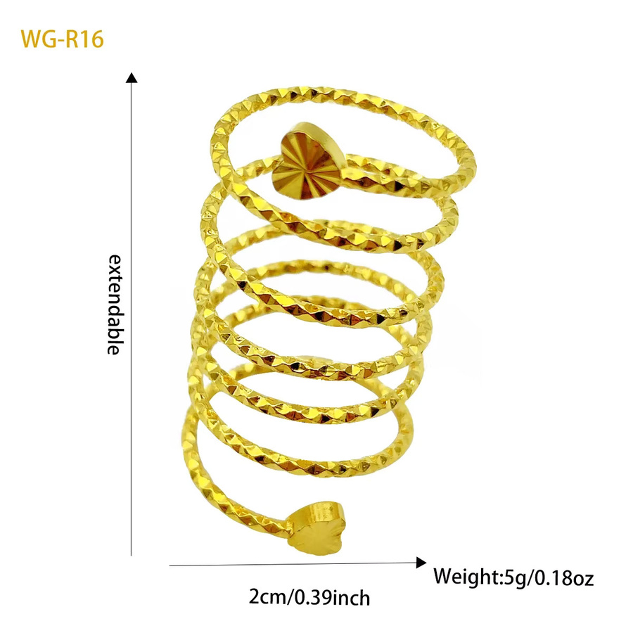 XUHUANG Spiral-Herzring, 916 Gold, Damen - Bild 4
