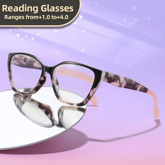 Oyalie Lesebrille Cat-Eye, Vollrand, Kunststoff, Multicolour - Bild 1