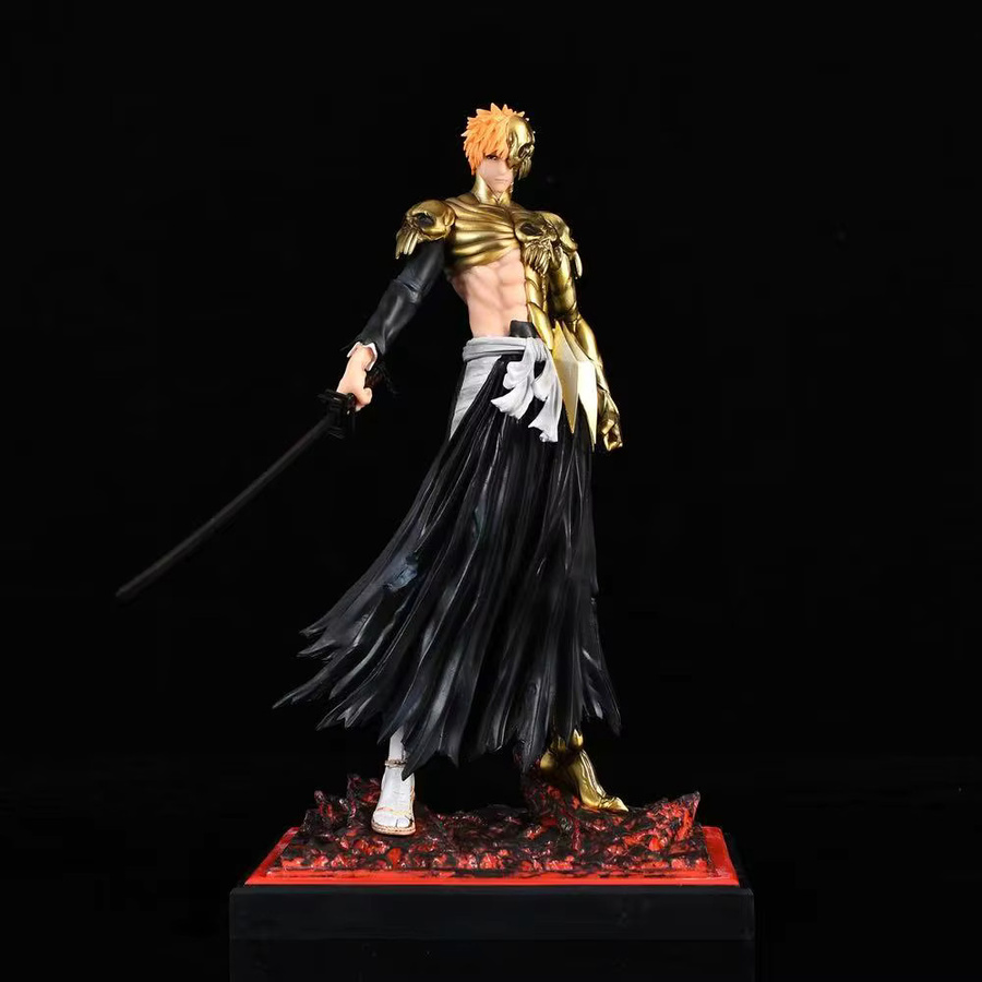 Bandai Bleach Ichigo Kurosaki Figur, Goldene Rüstung, Hohlmaske, 29cm, PVC Sammlermodell - Bild 2