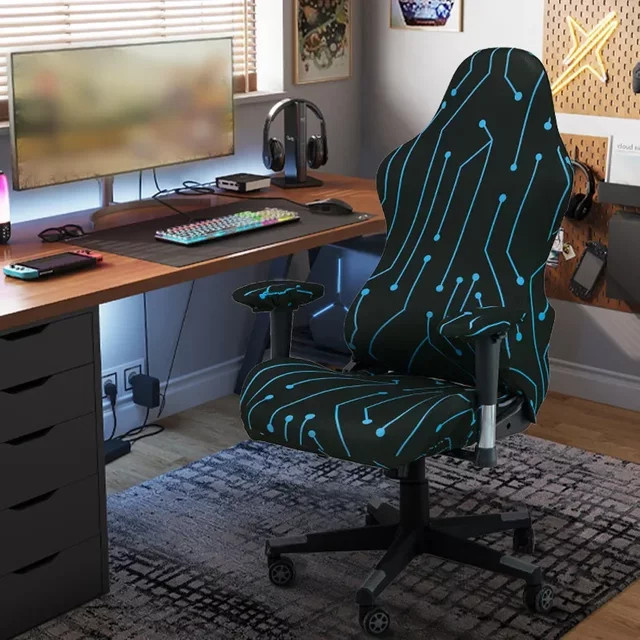 Hogar Gaming-Sessel-Sitzbezug aus elastischer Milchseide, 4er-Set mit neuen Drucken - Bild 1