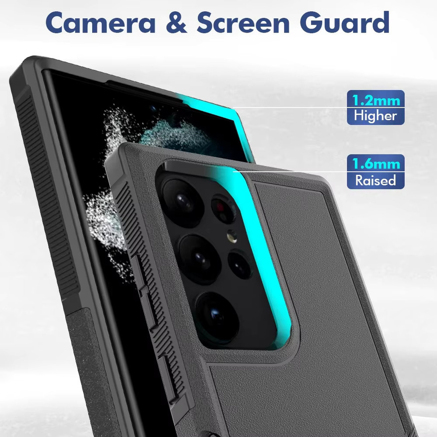 Robuste und stoßfeste Handyhülle von OTT-BOX für Samsung Galaxy S26 Ultra S25 Ultra S24 Plus S23 FE S22 in Schwarz oder Rot - Bild 4