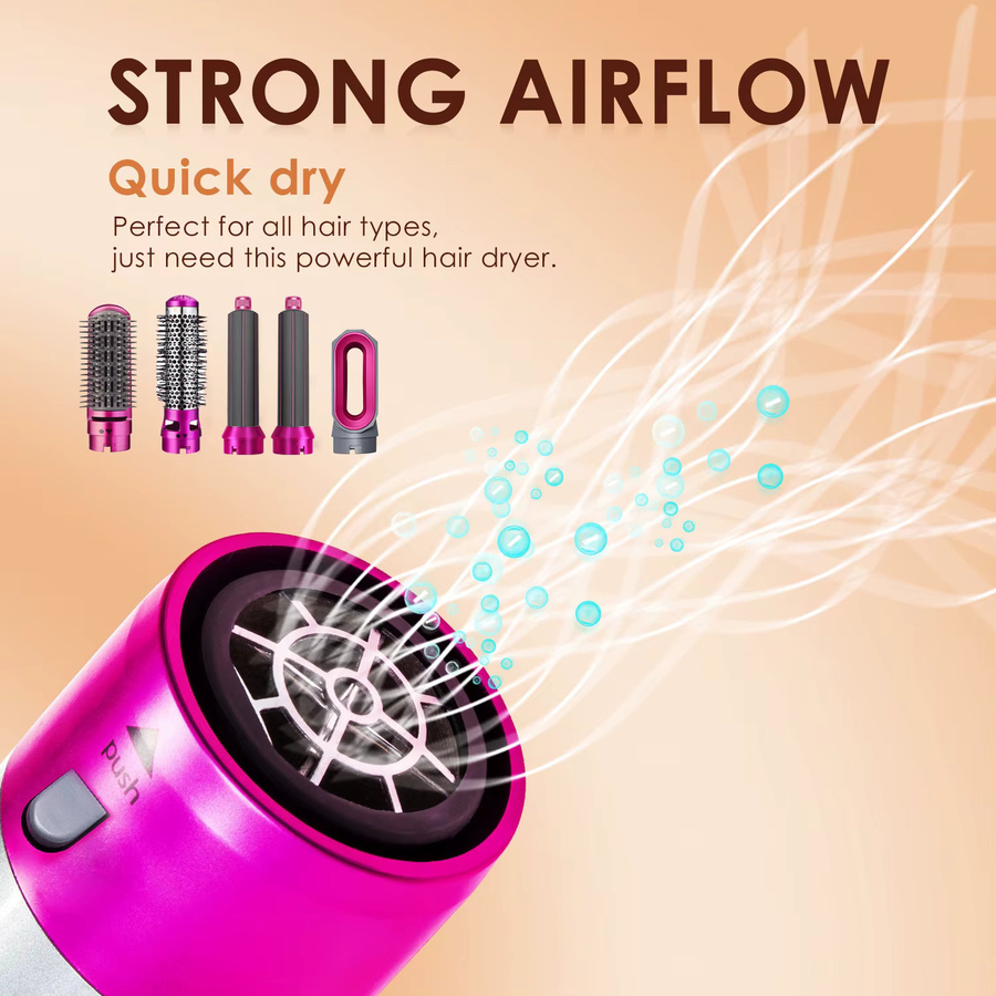 KATEENG 5-in-1 Styling-Set Glätteisen Lockenstab Heißluftbürste Haartrockner - Bild 3