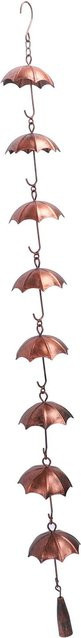 mfySpace Regenkette Dekoratives Windspiel aus Metall in Brown und Gold für Garten und Terrasse - Bild 1