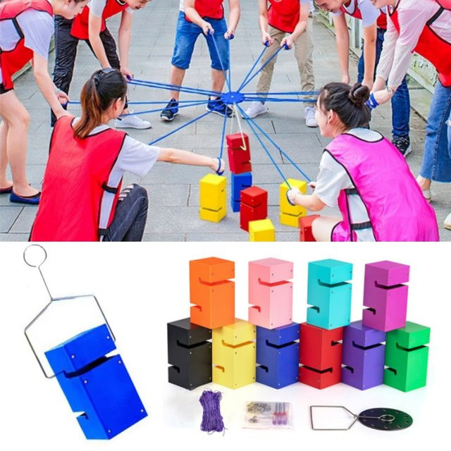 soulbao Outdoor-Zugseil-Stapelturm-Farbblock-Set - Bild 1