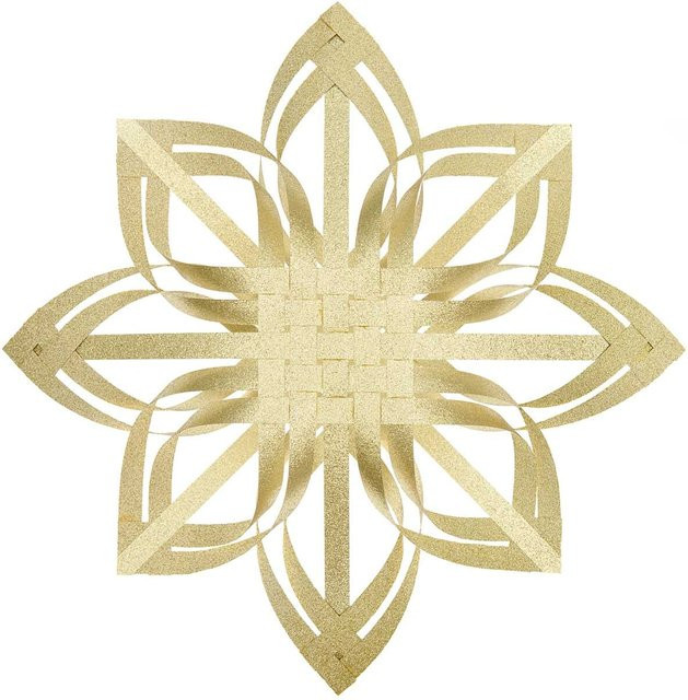 Rico Design Paper Poetry Web-Stern in Glitter Gold mit 270g/m2 - Bild 1