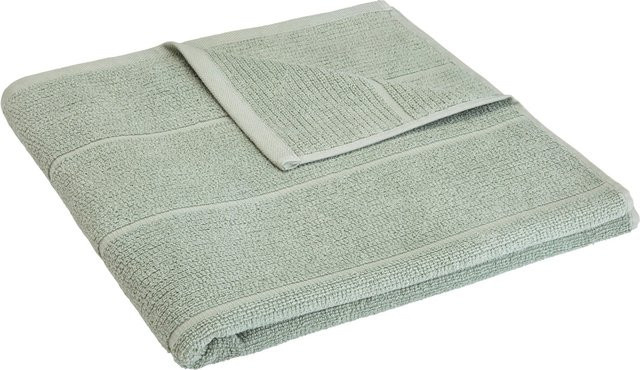 Modern Living Duschtuch Anna in Grün gestreift aus Baumwolle, Breite: 70 cm, Länge: 140 cm - Bild 1
