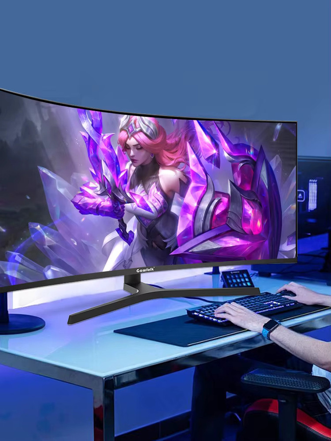 Gawfolk Curved Gaming-Monitor 34 Zoll UWQHD 3440 x 1440P, 1500R Ultra-Wide PC-Bildschirm mit 165 Hz und VA-Panel, Schwarz - Bild 6