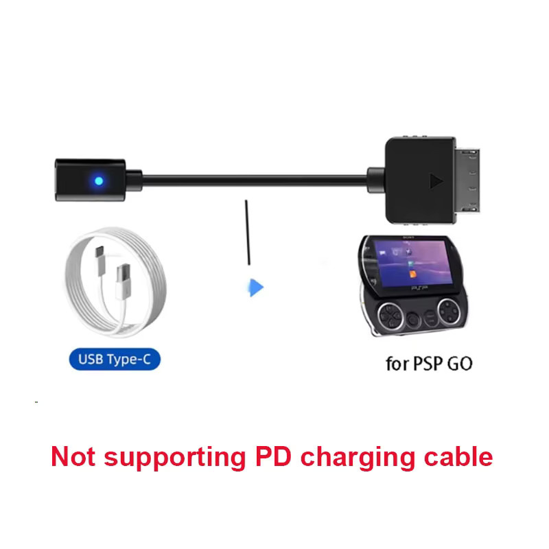 Sony USB-C Lade- und Datenkabel für PSP Go in Schwarz - Bild 2