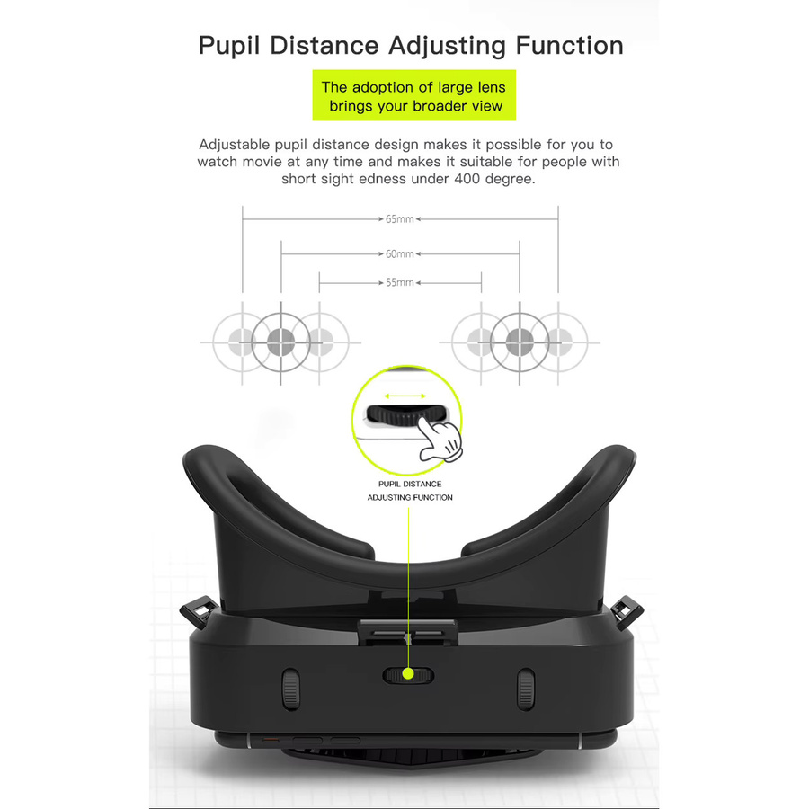 Shinecon Virtual Reality 3D Headset VR Brille in Schwarz für Smartphones und Mobile Games - Bild 2