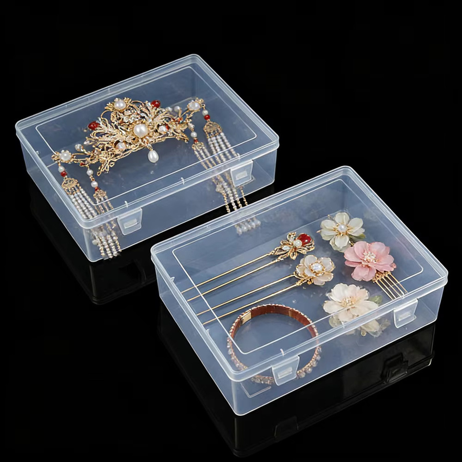 Transparente Xiuhe Schmuckbox zur Aufbewahrung von Hochzeitskleid- und Kopfschmuck sowie als Schmuck-Sortierbox für Visagisten - Bild 1