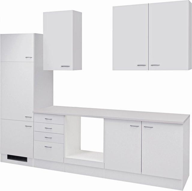 Flex-Well Classic Küchenzeile Wito in Weiß, freistehend, B/T/H: 270 x 60 x 234 cm - Bild 1