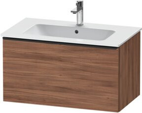 Duravit Waschtischunterschrank D-Neo, wandhängend, Nuss Natur/Schwarz, B: 81 cm, H: 44 cm, T: 46,2 cm - Bild 1