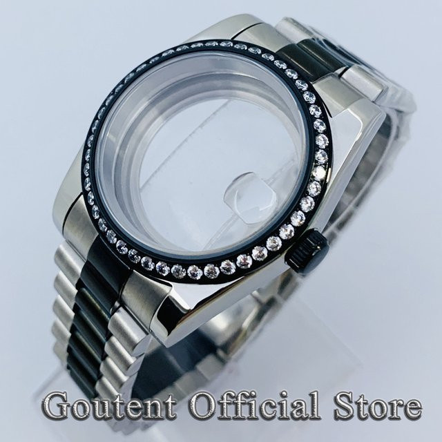Goutent Uhrenarmband Edelstahl, Silber, Zirkonia - Bild 1