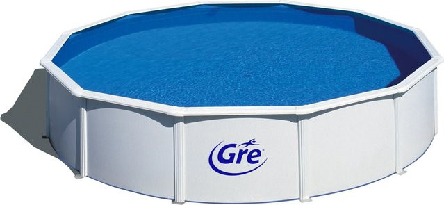 GRE Stahlwand-Pool Fidji Rund, Weiß, Durchmesser: 550 cm, Höhe: 120 cm - Bild 1