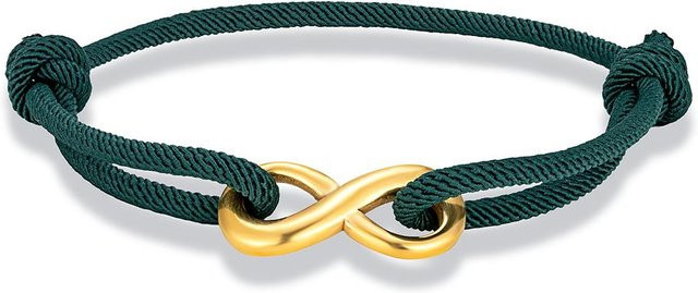 YULIN Unendlichkeitsarmband, vergoldetes Edelstahl, grün, Unisex - Bild 1