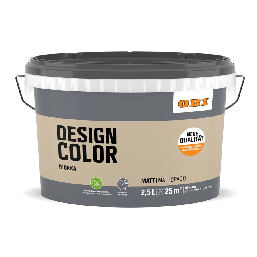 OBI Design Color Dispersionsfarbe für Mauerwerk in Braun, 2,5 l - Bild 2