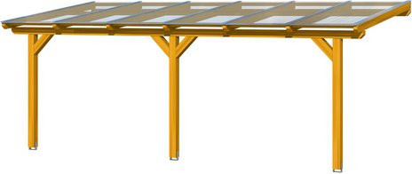 Skan Holz Terrassenüberdachung Bormio aus Leimholz Eiche Hell B/T: 648 x 300 cm - Bild 3