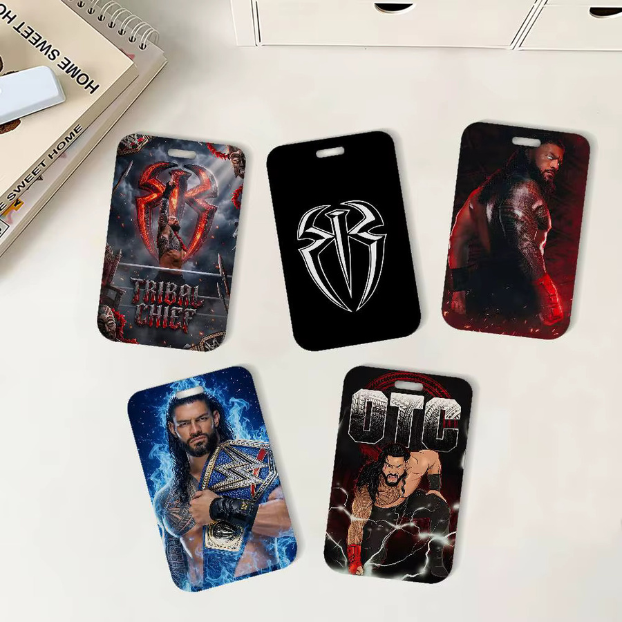 R-Roman R-Reigns Ausweishalter mit Umhängeband und Ausweishülle in Multicolour für Büro und Schule - Bild 2