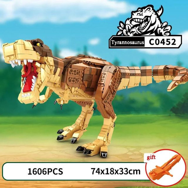 Yiran toy MOC Jurassic Serie Spinosaurus Tyrannosaurus Rex Velociraptor, Bausteine Set, ab 6 Jahren - Bild 1