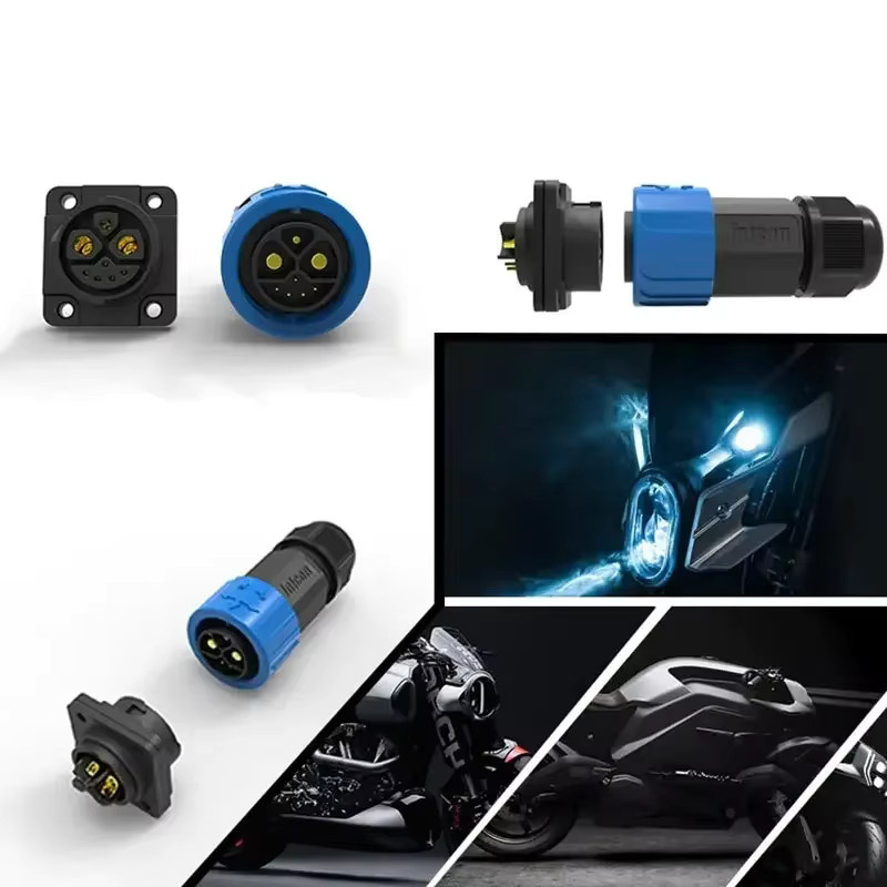 DIVEDEER M23 Lithium-Batterie Stecker Set IP67 Wasserdicht 50A 2+1+5 für E-Bike Ladeport - Bild 3