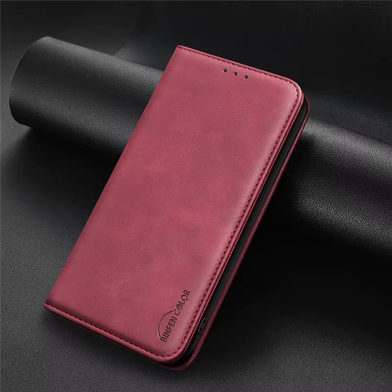 Magnetische Leder-Flip-Handyhülle für Xiaomi Poco X8 Pro Max C85X C85 F8 Ultra M8 5G Wallet Schutzhülle in Braun oder Rot - Bild 2