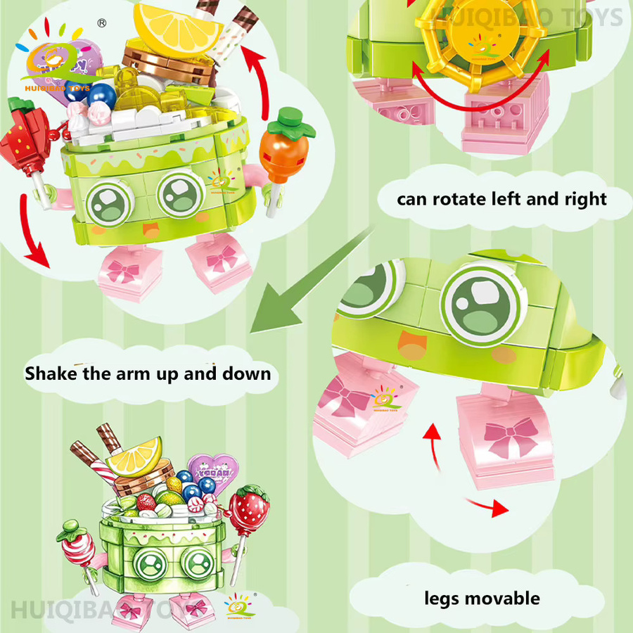 HUIQIBAO DIY Gourmet-Roboter Popcorn-Kuchenmaschine, Bausteine-Modell - Bild 1
