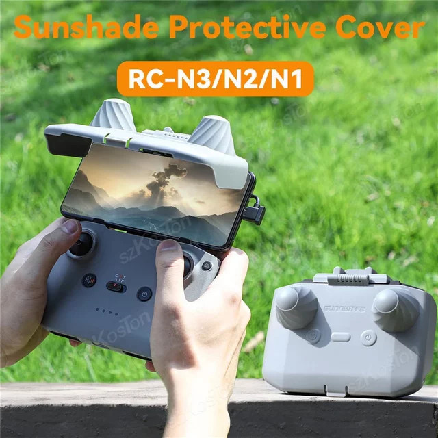 DJI Sonnenhaube Sonnenschutz für RC-N3/N2/N1 Fernbedienungen, grau, passend für DJI NEO, Air 3, Air 3S, Mini 3, Mini 4 Pro, Mini 2, Mini 3 Pro, Air 2, Air 2S und Mavic 3 - Bild 1