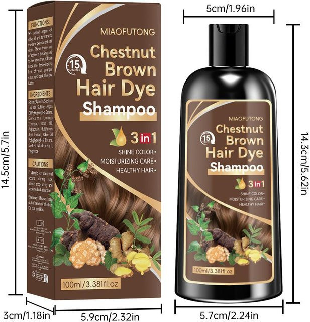 Beauty Every Day Shampoo Braune Haarfarbe, 100 ml, Damen - Bild 1