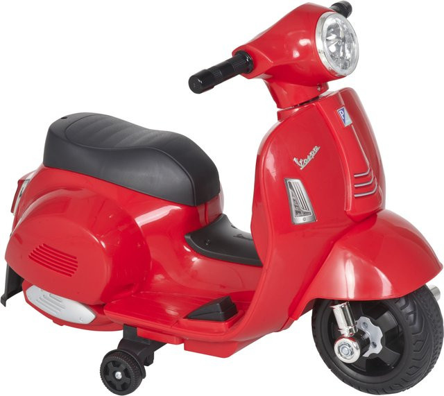 HOMCOM Vespa Elektromotorrad, Elektrofahrzeug, ab 1,5 Jahre, mit LED-Licht und Sound, Rot - Bild 1