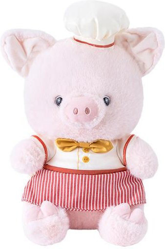 Yiran Health & Beauty Cartoon Koch Rosa Schwein Plüschtier, 25cm - Bild 1
