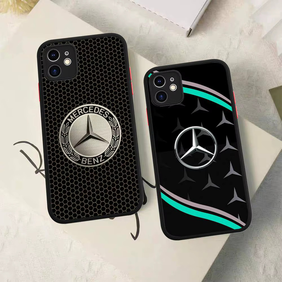 Mercedes-Benz Handyhülle für iPhone 11 12 13 14 15 16 Pro Plus X XS Max Matte Stoßfeste Schutzhülle in Schwarz - Bild 5