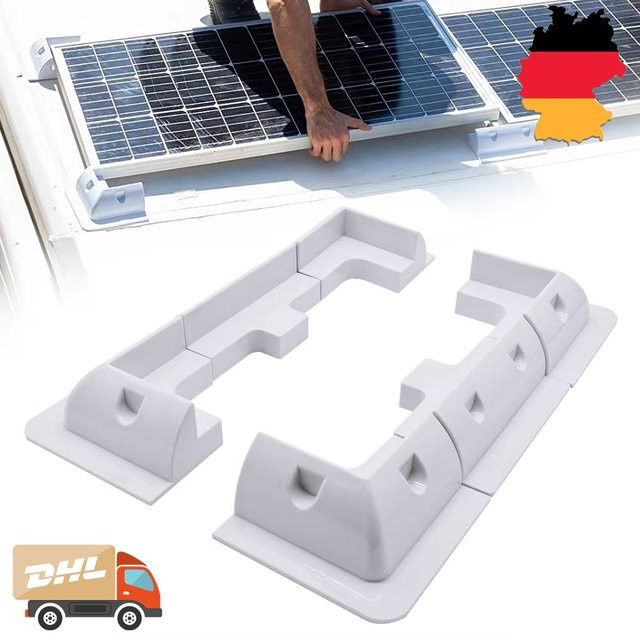 LONENESSL Solarmodul-Montagehalterung Eckenset aus ABS-Kunststoff in Weiß mit UV-Schutz für Wohnwagen und Solarpaneele - Bild 1