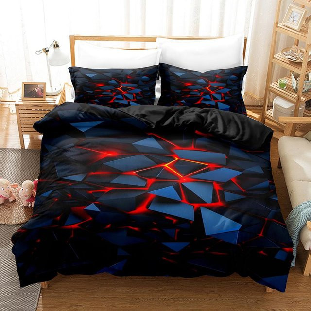 Lodestar Bettwäscheset mit geometrischem Muster in Schwarz und Mehrfarbig, Material Mikrofaser, B/H: 135 x 200 cm - Bild 1