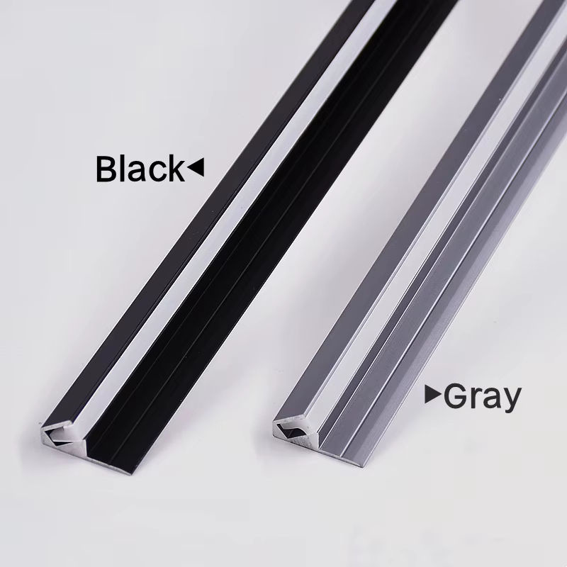 Khelse LED-Linear-Aluminiumprofil für Aufputzmontage in Schwarz mit Diffusor zur Hintergrundbeleuchtung und Schrankbeleuchtung - Bild 4