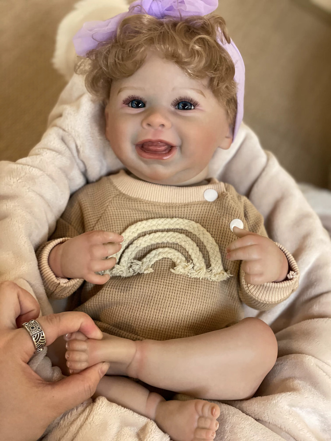 AnjoDoll Harper Bebe wieder geborene Puppe, Silikon, 48cm, Bunt/Mehrfarbig - Bild 2