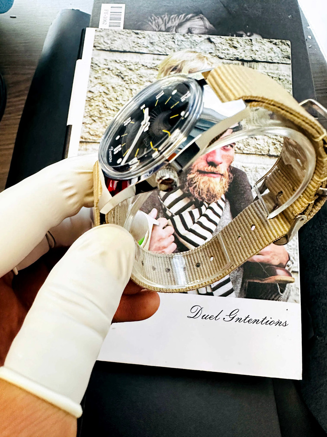 Phantom Armbanduhr, Handaufzug, Edelstahl, 36 mm, Herren, Schwarz - Bild 5