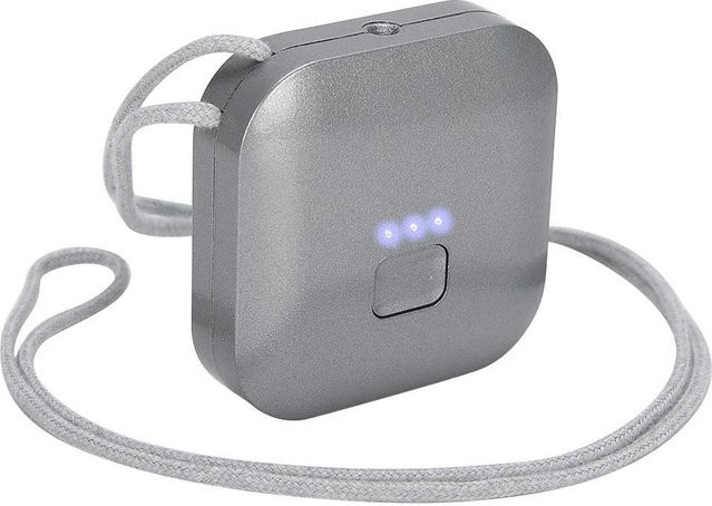Tragbarer Mini Luftreiniger mit Negativ-Ionen von OutsideWorld in Schwarz und Silber - Bild 1