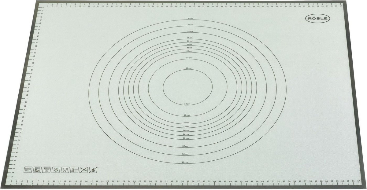 Rösle Backmatte und Arbeitsmatte aus Silikon, weiß, B: 68 cm, T: 53 cm, H: 0,1 cm - Bild 1