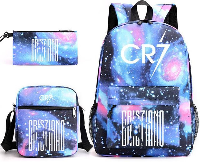 C Ronaldo 3-teiliges Schulset bestehend aus Schultasche, Rucksack und Federmäppchen in Multicolour - Bild 1