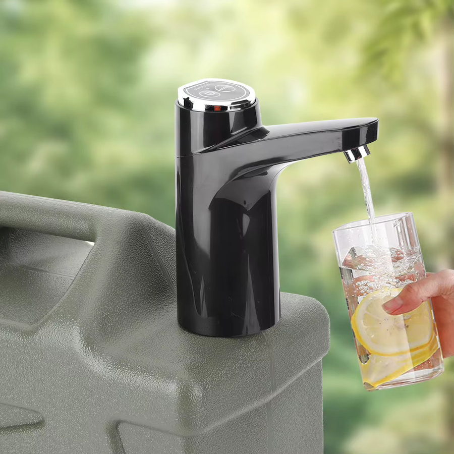 ATUOTIN Elektrische Wasserpumpe für 5-Gallonen-Flaschen, USB-wiederaufladbarer automatischer Wasserspender, Schwarz - Bild 3