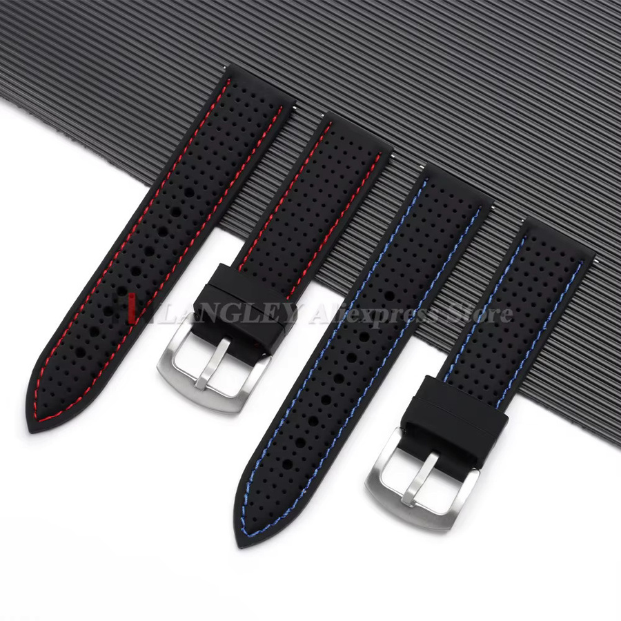 Uhrenarmband Langley, Silikon, Schwarz, Herren und Damen - Bild 5