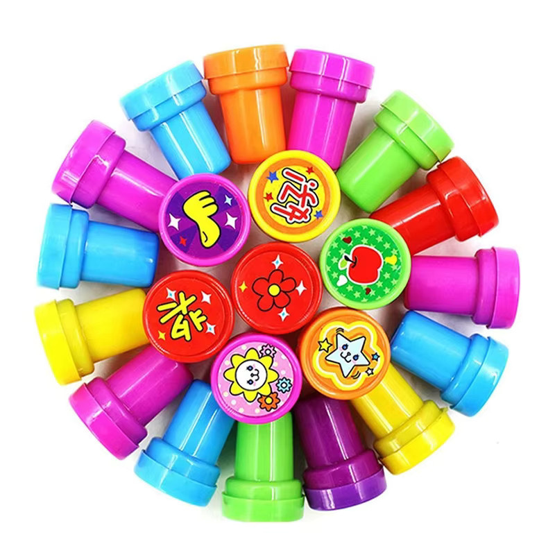 ZYF Selbststempelnde Cartoon-Stempel mit verschiedenen Mustern für Scrapbooking und DIY-Dekoration, Mehrfarbig - Bild 1