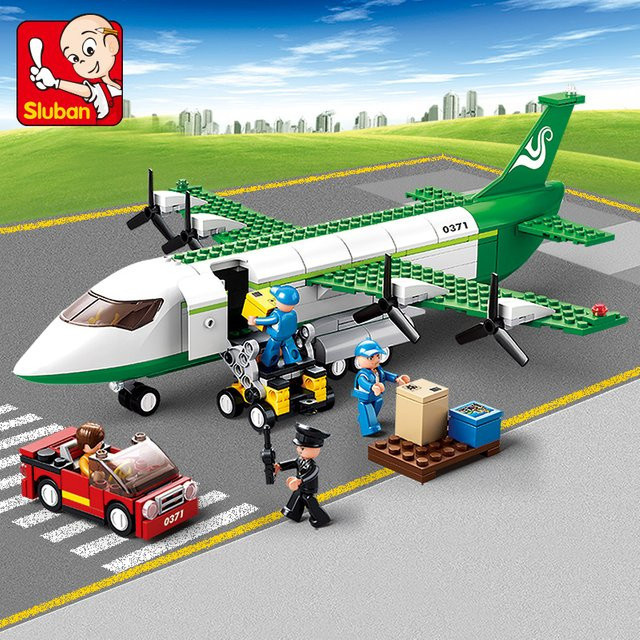 SLUBAN Flugzeug Luftbus, Bausteine, 383 Stück, ab 6 Jahren - Bild 1