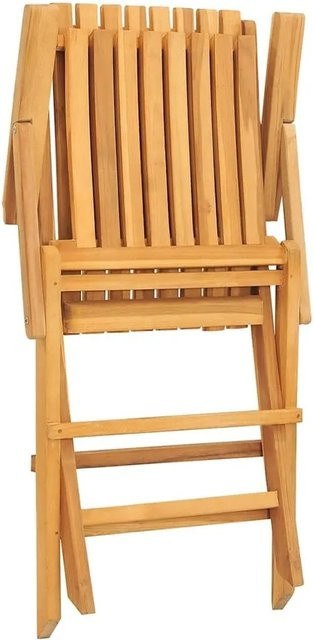 6er Set vidaXL Gartenstühle aus Teakholz klappbar mit Armlehnen braun B/T/H: 61 x 45 x 90 cm - Bild 1