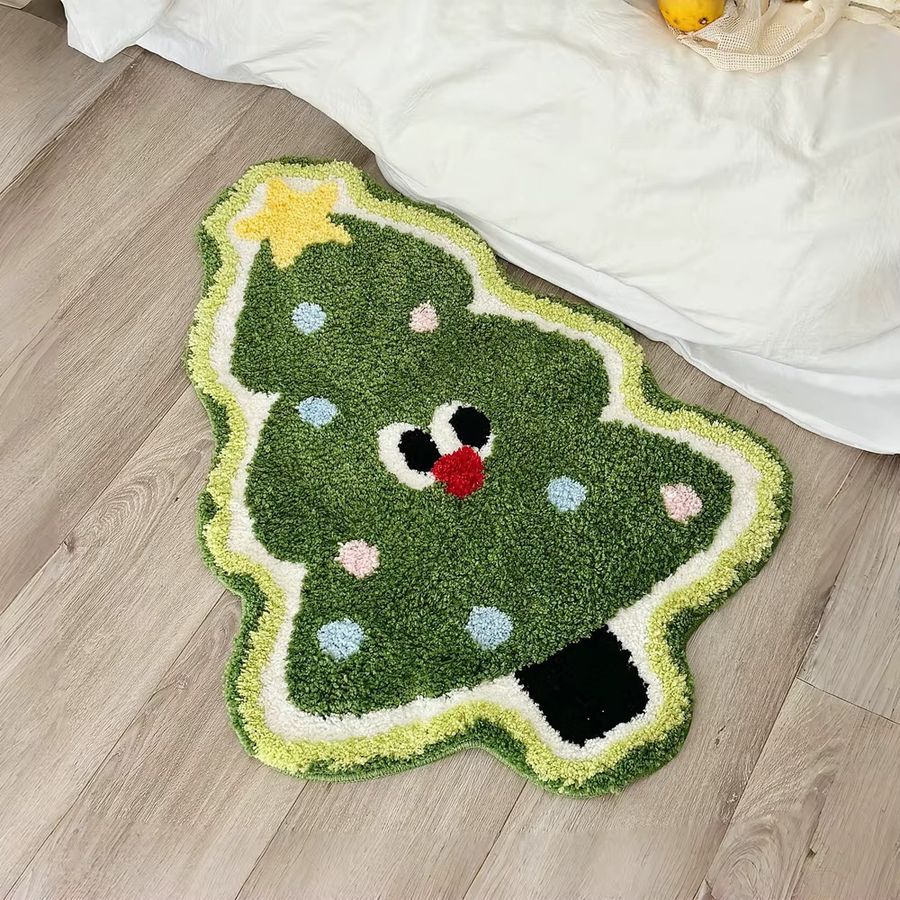 VIKAMA Weihnachtsbaumteppich als dekorativer Beistellteppich für dein Wohnzimmer - Bild 1