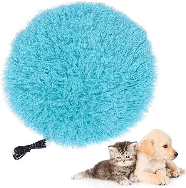 TOMTOP JMS Elektrische Hundedecke mit USB-Ladeschnittstelle aus Plüsch in Blau und Türkis - Bild 1