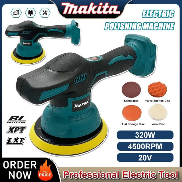 Makita Akku-Autopolierer mit Digitalanzeige und 8 Gängen in Petrol für 18 V LXT Akkus - Bild 1