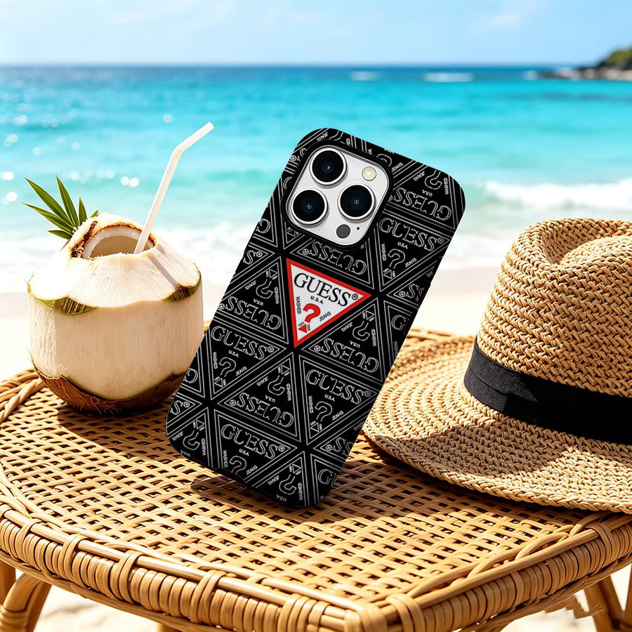 CaseChic MagSafe Schutzhülle mit mattem Bumper und G-Guess-s Logo für iPhone 17 16 15 14 13 Pro Max, Stoßfest, Schwarz - Bild 3