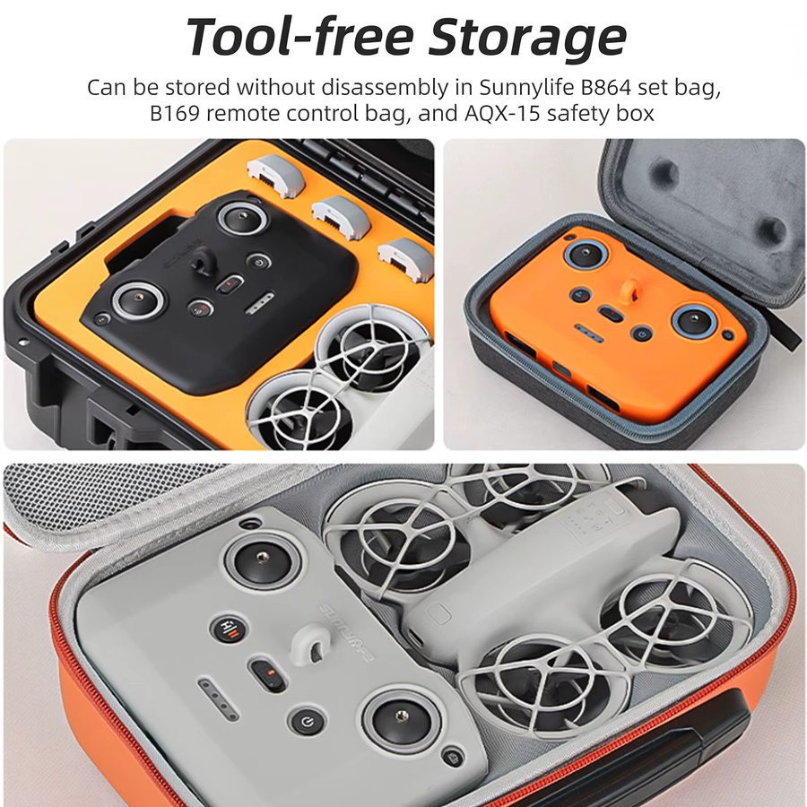 DJI Silikon-Schutzhülle Set für Mini 4 Pro und RC N3/N2/N1 Controller in Orange - Bild 5