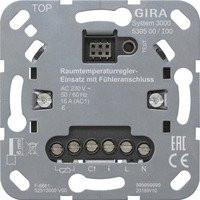 Gira Raumtemperaturregler-Einsatz mit Fühleranschluss für Unterputz-Montage, 230 Volt AC, Typ 539500, Farbe Grau - Bild 1